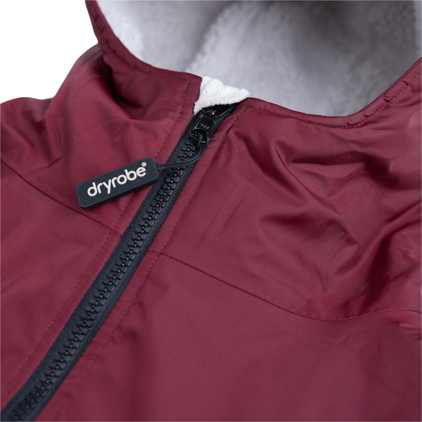 2025 Dryrobe Advance Long Sleeve Changing Robe V3 DALSV3 - Burgundy / Silver Grey